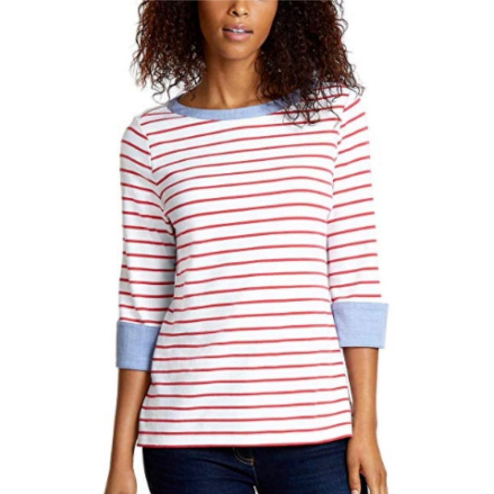 Nautica Women Ladies' Cuff Sleeve Top